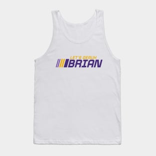 Let's Geaux Brian // Purple and Gold Tiger Football Tank Top